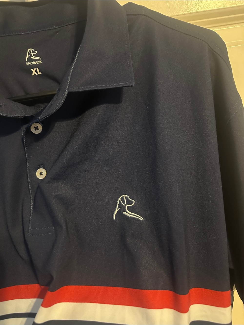 EUC Rhoback Men’s Striped American Polo XL - Picture 5 of 6